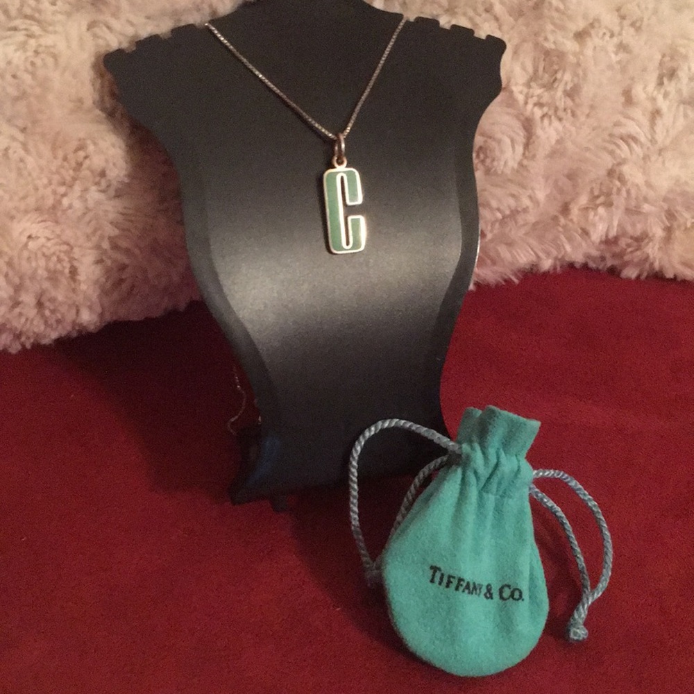 Tiffany & Co sterling silver letter C necklace